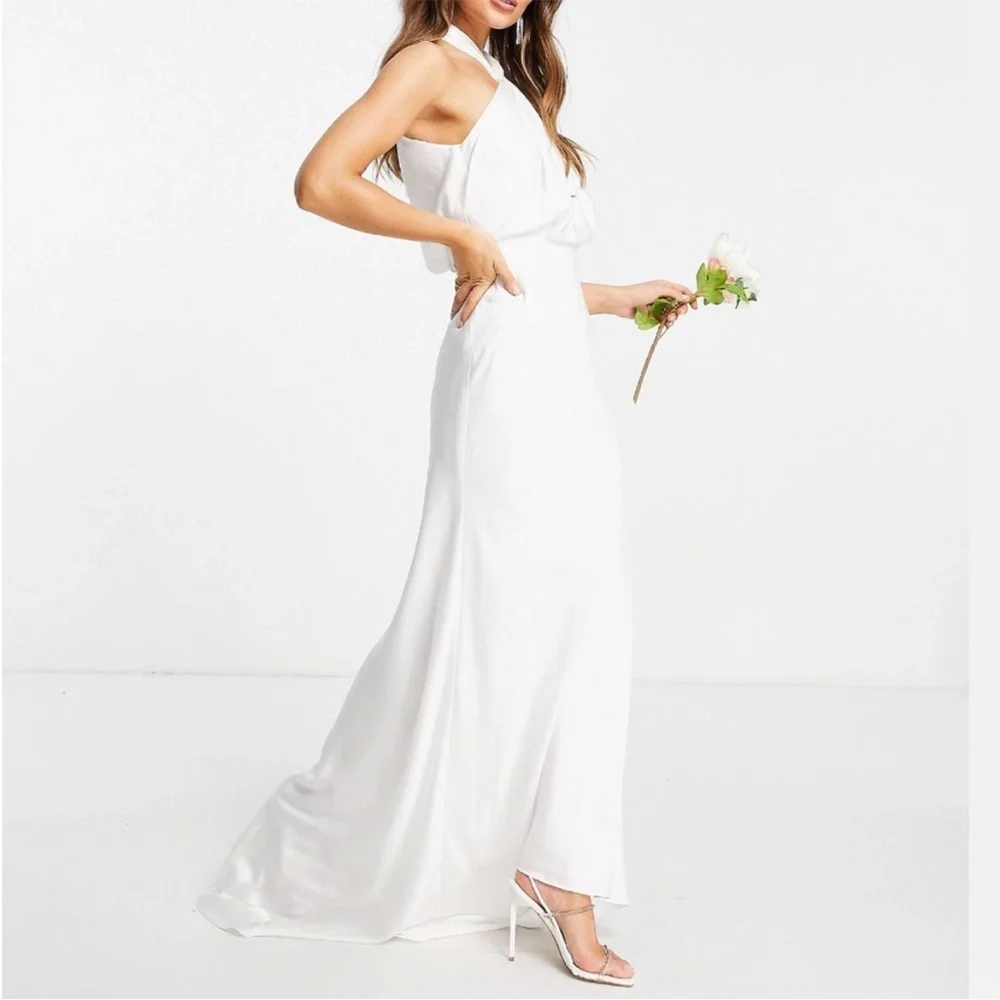 ASOS Ruched Halter Neck Maxi - Picture 5 of 10